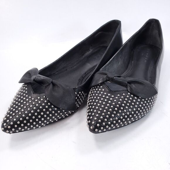 Sandro Pointed Toe Casual Slip On Ballet Flat Womens Size 6 36 Black - Picture 8 of 9